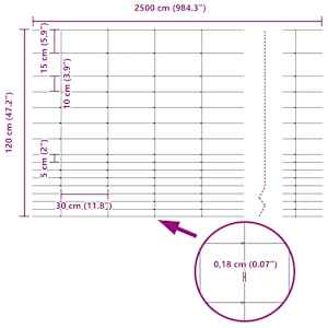 Pastevní plot Stříbrná 25 x 1,2 m Pozinkovaná ocel - obrázek 9