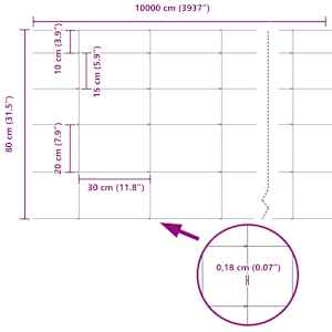 Pastevní plot Stříbrná 100 x 0,8 m Pozinkovaná ocel - obrázek 9