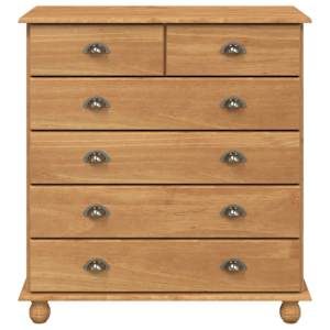 Komoda ASKIM Hnědá 91 x 40 x 95,5 cm Masivní borové dřevo - obrázek 6