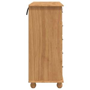 Komoda ASKIM Hnědá 91 x 40 x 95,5 cm Masivní borové dřevo - obrázek 7