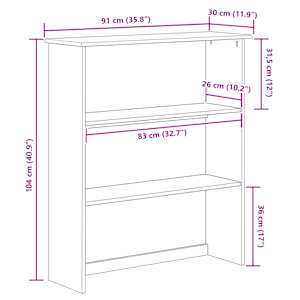 Kotec ASKIM 91 x 30 x 104 cm Masivní borovicové dřevo - obrázek 9