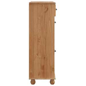 Skříň na obuv ASKIM Hnědá 85 x 35 x 108 cm Masivní borové dřevo - obrázek 7
