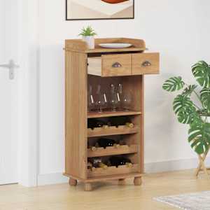 Skříň na víno ASKIM Medový vosk 57 x 37 x 114 cm - obrázek 4