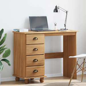 Pisalna miza ASKIM Rjava 95 x 40 x 75 cm Masivno borovo les