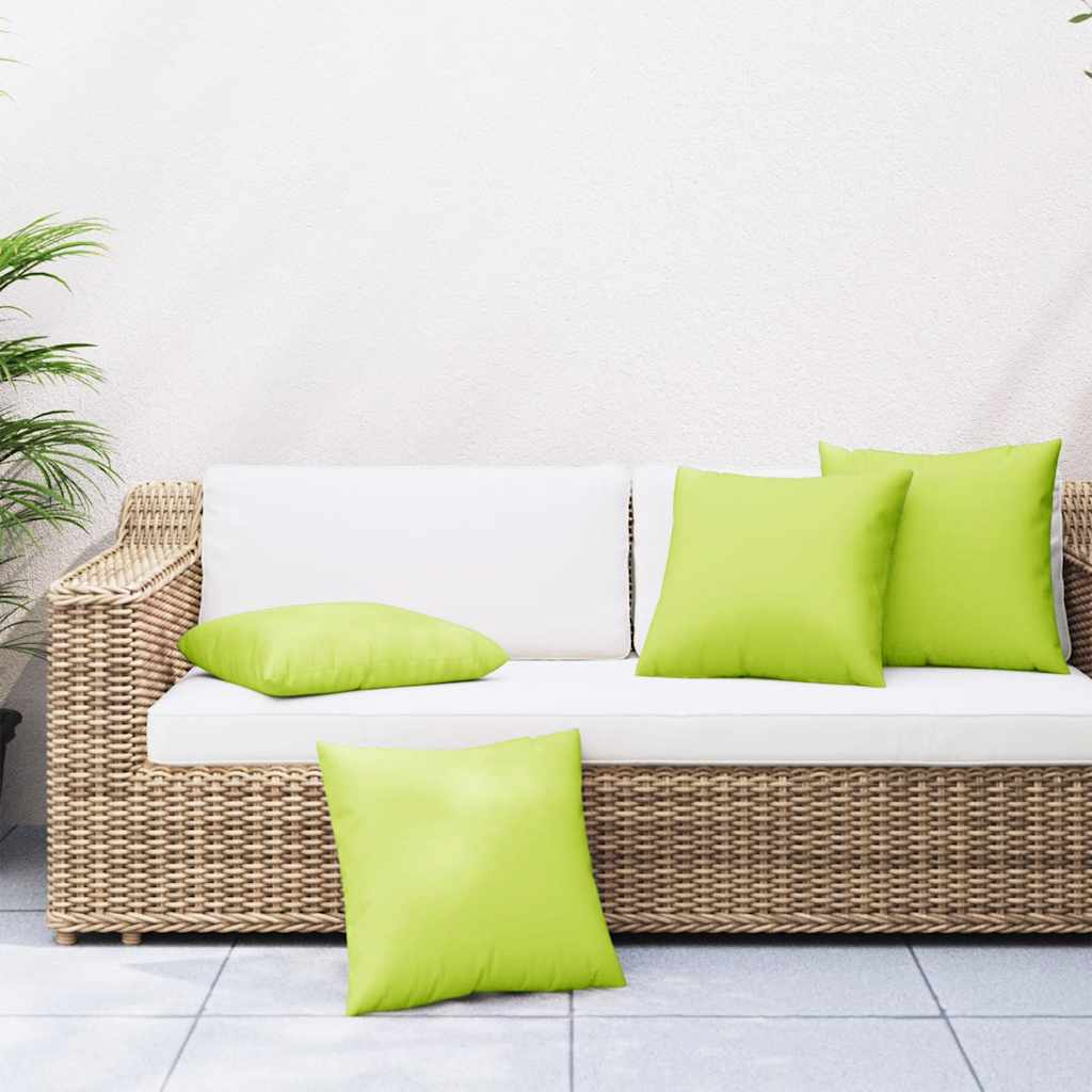 vidaXL Sofakissen 4 Stk. Knallgrün 40x40 cm Stoff
