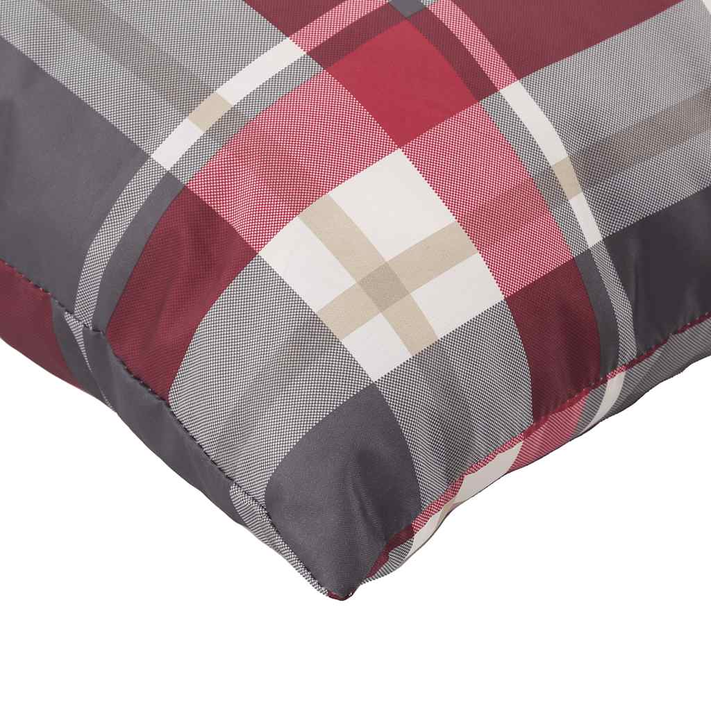 Bankkussens 4 stuks Rood Geruit Patroon 60x60 cm Stof image 6