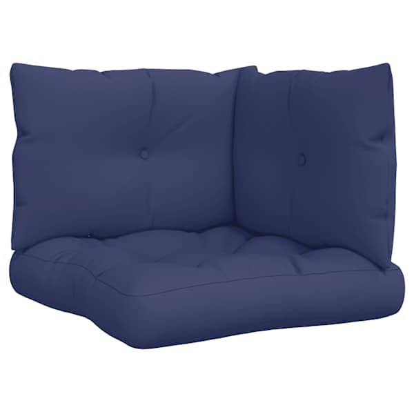 vidaXL euroaluse istmepadjad 3 tk, tumesinine, oxford kangas