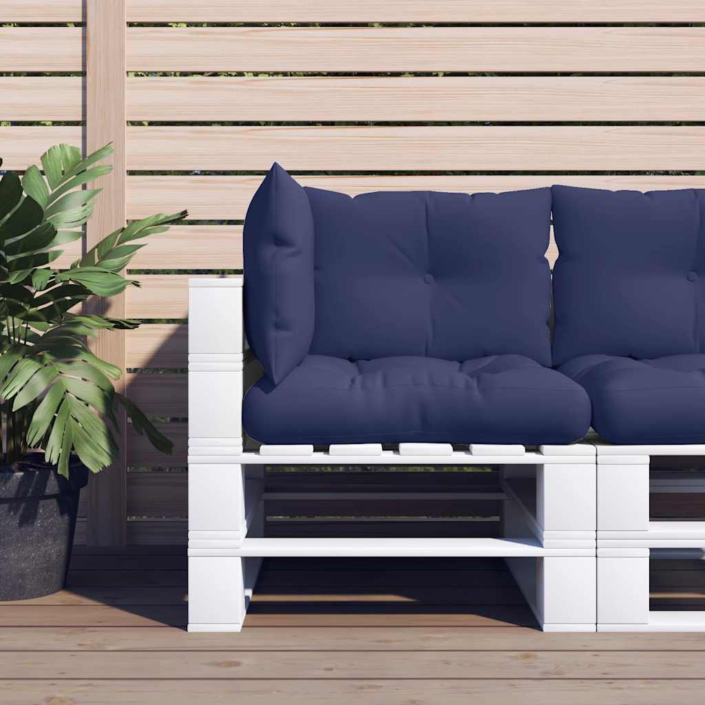 vidaXL Palettenkissen 3 Stk. Marineblau Oxford-Gewebe