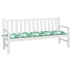 Poduška na zahradní lavici vzor listů 180x50x7 cm látka oxford - obrázek 3