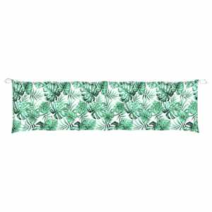 Poduška na zahradní lavici vzor listů 180x50x7 cm látka oxford - obrázek 4