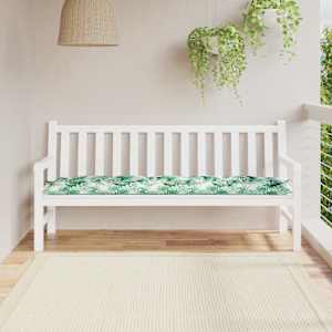 Poduška na zahradní lavici vzor listů 180x50x7 cm látka oxford - obrázek 1