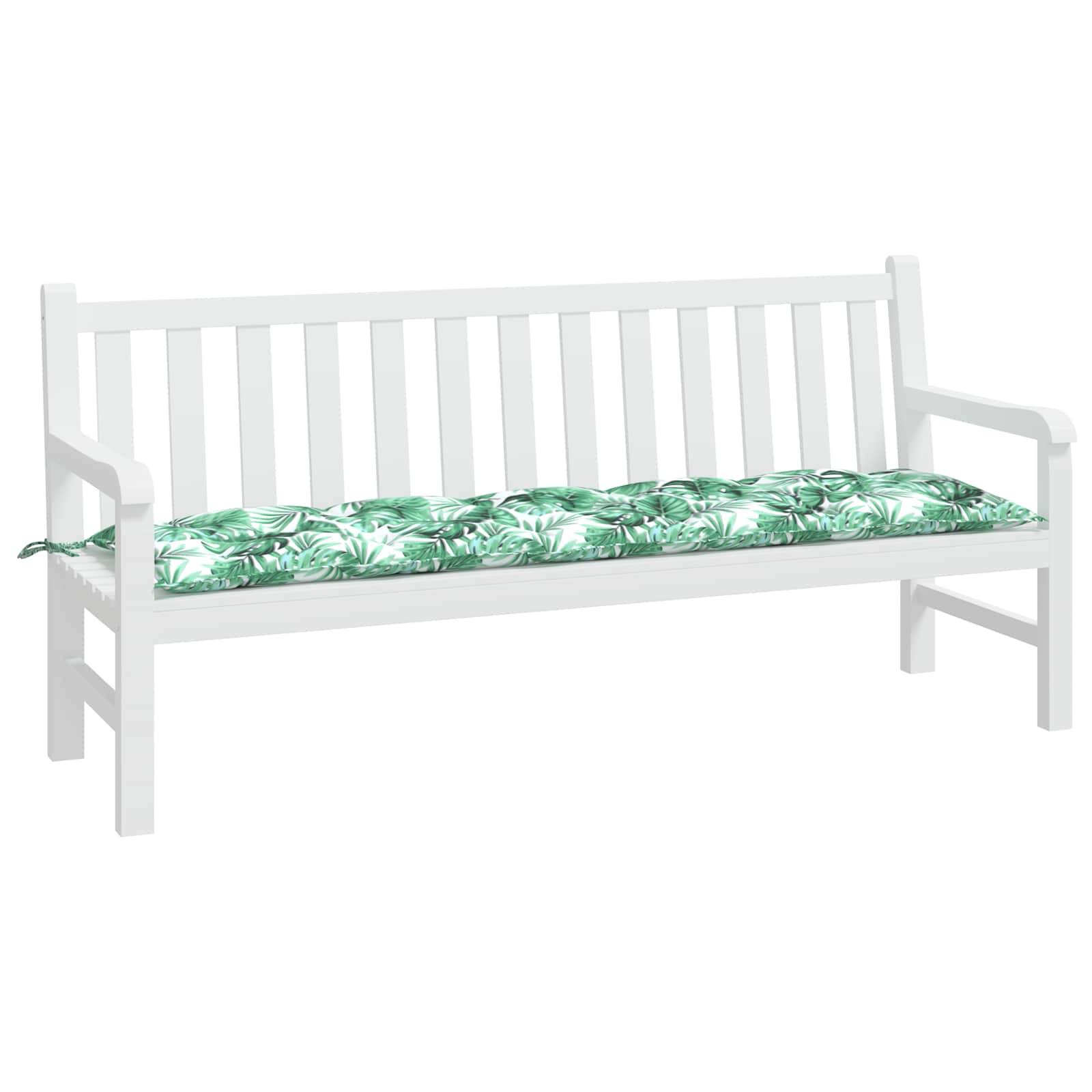 Tuinbankkussen 180x50x7 cm oxford stof bladpatroon - Afbeelding 3