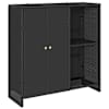 vidaXL Hoiukapp riiuliga ladustamisega Must 100 x 36 x 102 cm Rotang