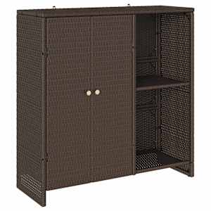 vidaXL Hoiukapp riiuliga ladustamisega Pruun 100 x 36 x 102 cm Rotang