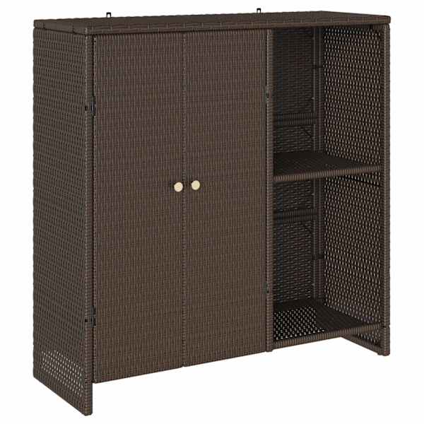 vidaXL Hoiukapp riiuliga ladustamisega Pruun 100 x 36 x 102 cm Rotang