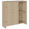 vidaXL Hoiukapp riiuliga ladustamisega Beež 100 x 36 x 102 cm Rotang