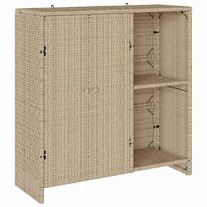 vidaXL Hoiukapp riiuliga ladustamisega Beež 100 x 36 x 102 cm Rotang