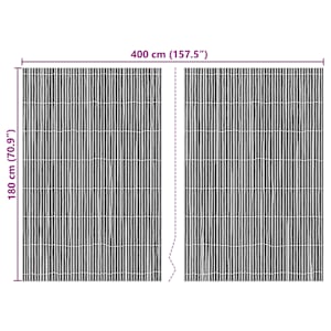 Bambusový plot Přírodní 400 x 180 cm bambus - obrázek 6