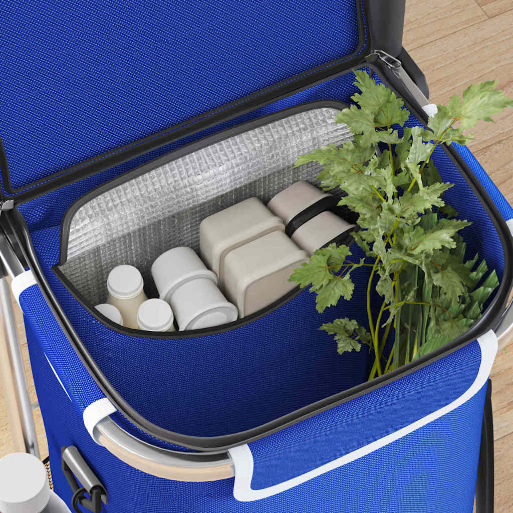 Thumbnail - vidaXL Einkaufswagen Blau 36,5 x 46,5 x 100,5 cm Oxford Stoff