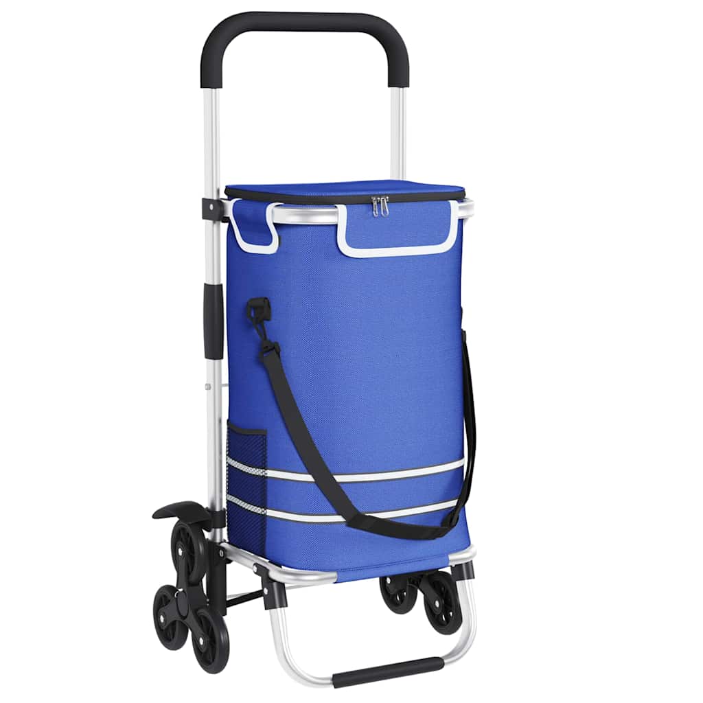 vidaXL Carucior de cumpărături Manual albastru 47 x 39 x 100.5 cm