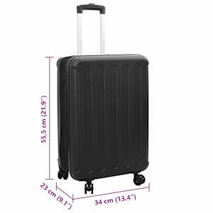 Kufr se zámkem Černá 34 x 23 x 55.5 cm ABS plast - obrázek 12