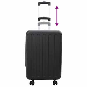 Kufr se zámkem Černá 43 x 27 x 66 cm ABS plast - obrázek 11
