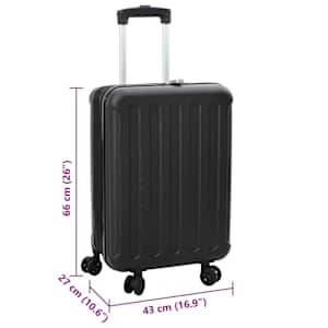 Kufr se zámkem Černá 43 x 27 x 66 cm ABS plast - obrázek 12