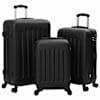 vidaXL Kohver lukuga 3 tk Must 50 x 31 x 78 cm ABS Plastik