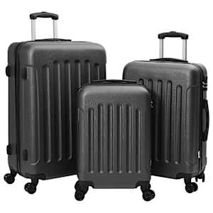 Kovček 3 pcs Temno siva 50 x 31 x 78 cm ABS plastika