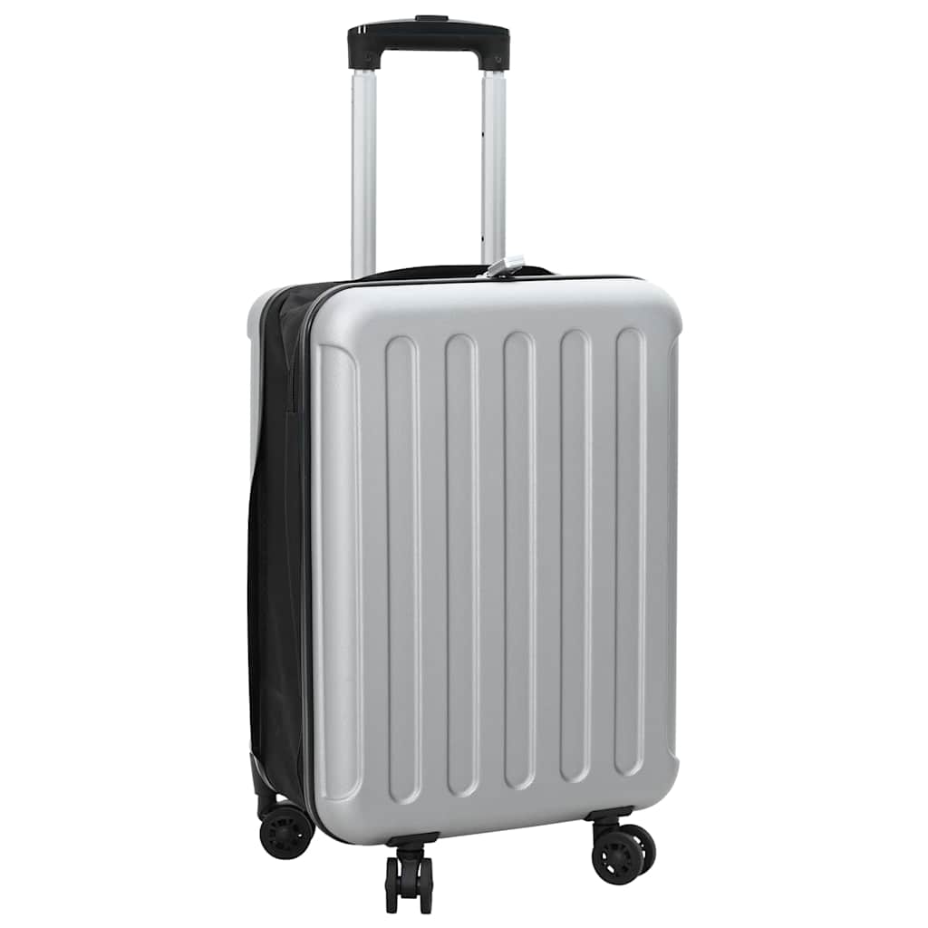 vidaXL Faltbarer Koffer Hartschale 20 Zoll Silber 34x23x55.5 cm ABS