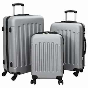 vidaXL Kohver lukuga 3 tk H&otilde;bedane 50 x 31 x 78 cm ABS Plastik