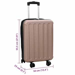 Kufr se zámkem růžová zlatá 34 x 23 x 55.5 cm ABS plast - obrázek 12