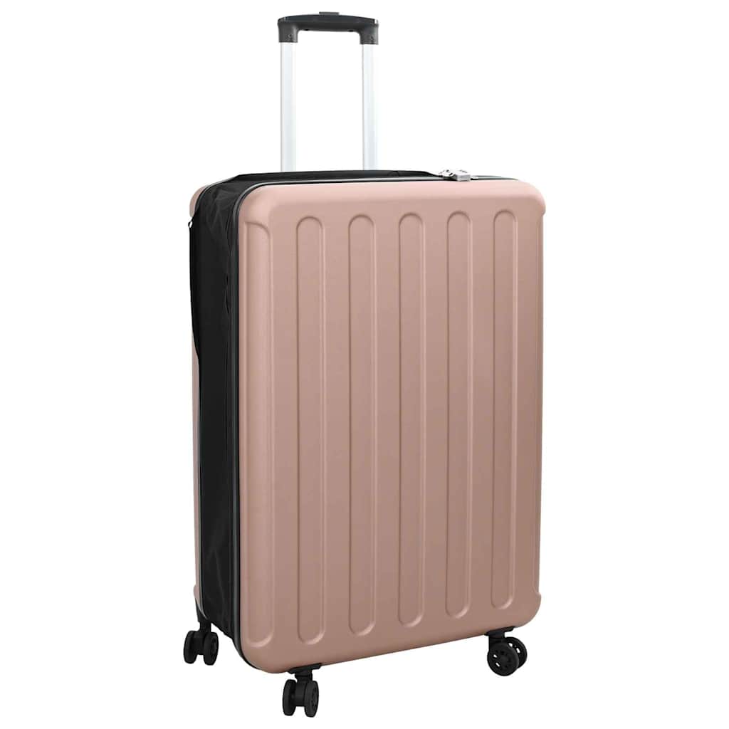 vidaXL Valiză pliabilă rigidă 28' Roz Aurie 50x30x76 cm ABS