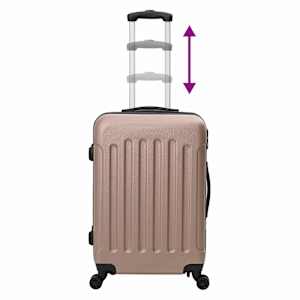 Kufr se zámkem 3 pcs růžové zlato 50 x 31 x 78 cm ABS plast - obrázek 11