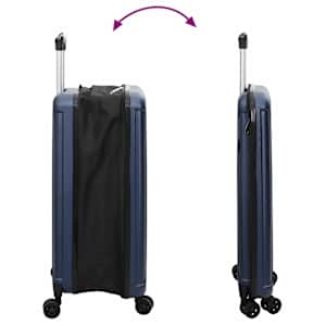 Kufr se zámkem Tmavě moddrá 34 x 23 x 55.5 cm ABS plast - obrázek 11
