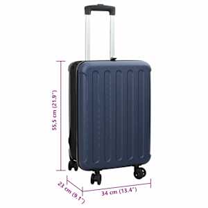 Kufr se zámkem Tmavě moddrá 34 x 23 x 55.5 cm ABS plast - obrázek 12