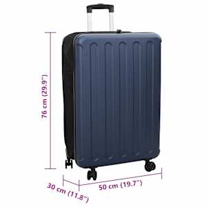 Kufr se zámkem Tmavě moddrá 50 x 30 x 76 cm ABS plast - obrázek 12