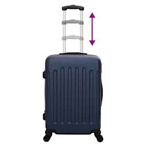 Kufr se zámkem 3 pcs Tmavě modrá 50 x 31 x 78 cm ABS plast - obrázek 11