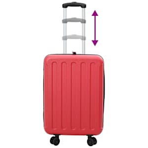 Kufr se zámkem Červená 43 x 27 x 66 cm ABS plast - obrázek 10