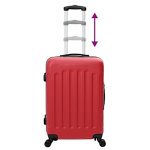 Kufr se zámkem 3 pcs Červená 50 x 31 x 78 cm ABS plast - obrázek 11