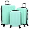 vidaXL Kohver lukuga 3 tk M&uuml;nte roheline 50 x 31 x 78 cm ABS Plastik
