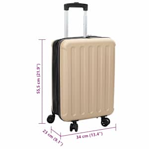 Kufr se zámkem champagne 34 x 23 x 55.5 cm ABS plast - obrázek 12