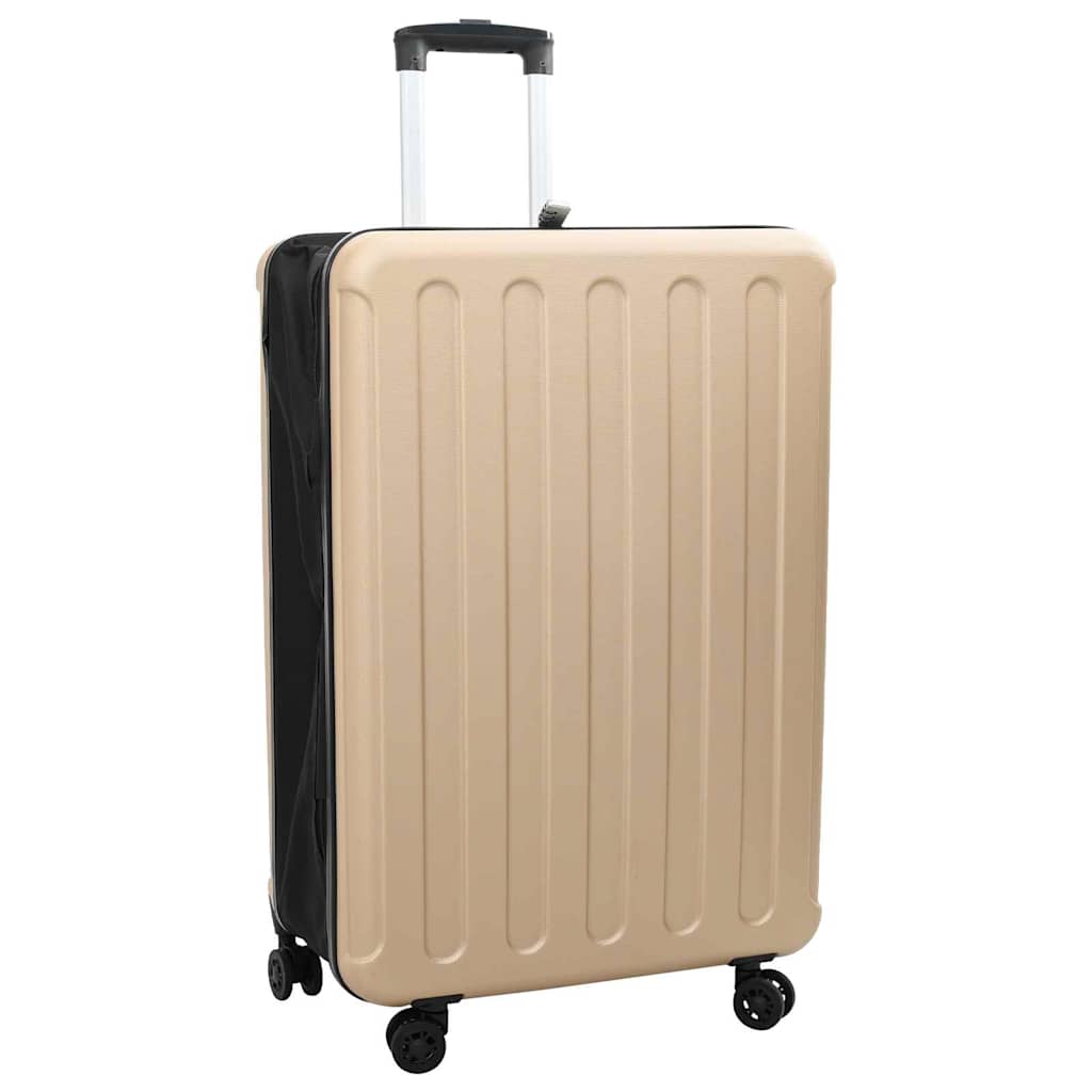 vidaXL Valiză pliabilă din plastic tare 28' Champagne 50x30x76 cm ABS