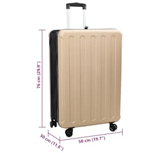 Kufr se zámkem champagne 50 x 30 x 76 cm ABS plast - obrázek 12