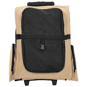 Vozík pro domácí mazlíčky 3 v 1, design, písková barva, 48 x 32 x (57-106) cm, oxfordská látka - obrázek 3