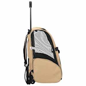 Vozík pro domácí mazlíčky 3 v 1, design, písková barva, 48 x 32 x (57-106) cm, oxfordská látka - obrázek 5