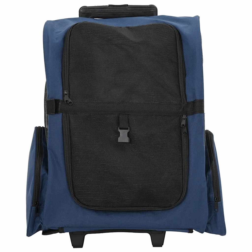 Thumbnail - vidaXL Trolley für Haustiere 3-in-1 Blau 48x32x57 cm cm Oxford-Gewebe