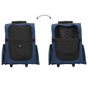 Vozík pro domácí mazlíčky 3 v 1, design, modrý, 48 x 32 x (57-106) cm, oxfordská látka - obrázek 8
