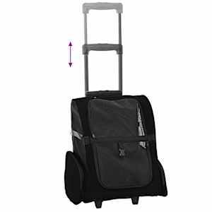 Vozík pro domácí mazlíčky 3 v 1 Design Černý 48 x 32 x (57-106) cm Oxfordská látka - obrázek 7