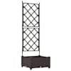 vidaXL Aia istutuspot Pruun 40 x 40 x 125,5 cm PP